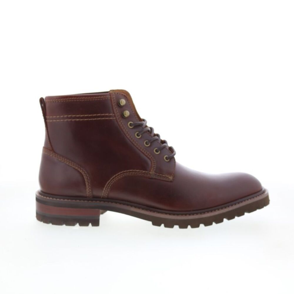 Johnston & Murphy Mens Dudley Lug Brown Boots (NWT)